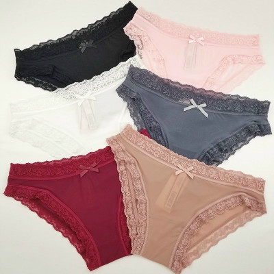 Combo 5 Quần Lót Nữ Thun Lạnh Viền Ren Big Size VS350 – Co Giãn 4 Chiều, Tôn Dáng