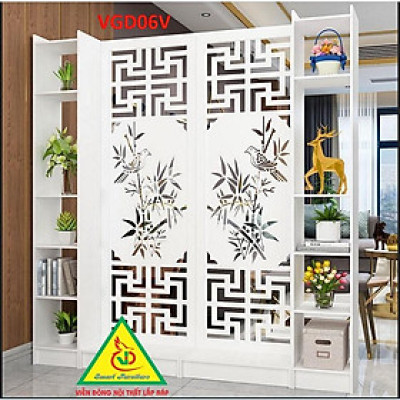 Vách ngăn liền kệ 2 vách 2 kệ VGD06V- Nội thất lắp ráp Viendong Adv