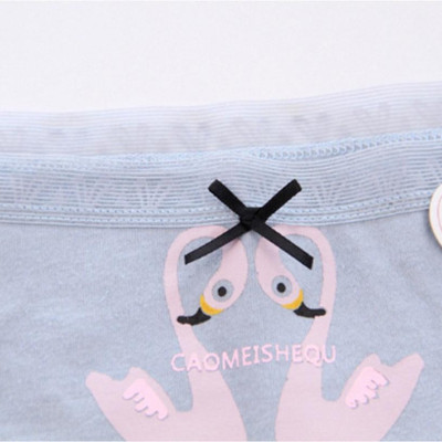 Combo 5 quần lót nữ mềm mại, chất mát thoáng khí hình thiên nga trắng tím