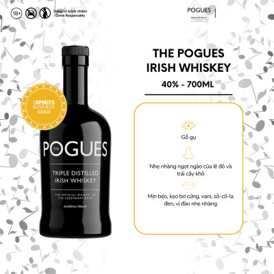 Rượu Irish Whiskey Pogues 40% 700ml