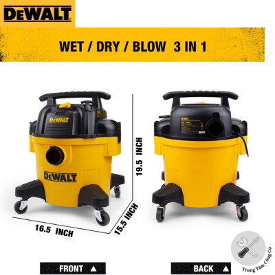 Máy hút bụi Công nghiệp 3 chức năng 23L Dewalt DXV23P 4.0 PEAK HP-HÀNG CHÍNH HÃNG