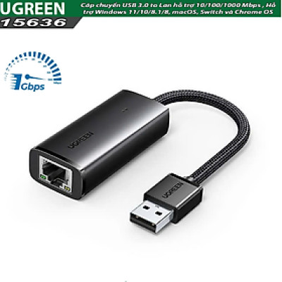 Cáp Chuyển USB qua Lan hỗ trợ 10/100/1000 Mbps Ugreen 15636 - Hàng chính hãng