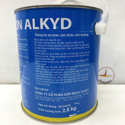 Sơn dầu Bạch Tuyết màu đỏ 344 2.8kg