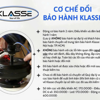 Quạt trần 5 cánh lá cọ Klasse 48KSA 256 Hàng chính hãng
