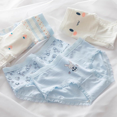 Quần Lót Nữ Cotton Mềm Mịn Họa Tiết Kute Ngang Eo Thời Trang Dễ Thương WL75