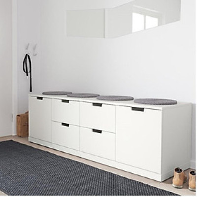 BANALDO, Tủ đựng đồ lưu trữ 6 hộc kéo, Phong cách Bắc Âu, 160x47x53cm