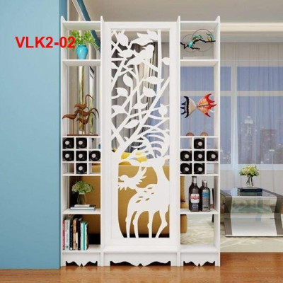 Vách Ngăn Bình Phong Họa Tiết Hiện Đại ( 1 Vách 2 Kệ) - Nội thất lắp ráp 