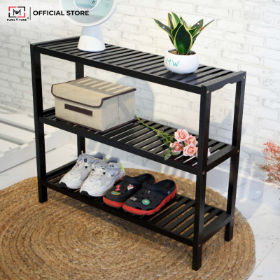 KỆ GIÀY DÉP/ KỆ GỖ TRANG TRÍ LẮP RÁP ĐA NĂNG 3 TẦNG - NGANG 80 