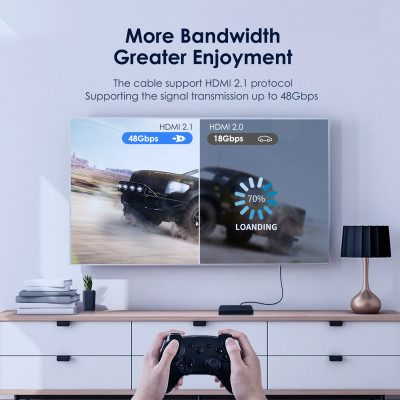 Cáp HDMI to HDMI 8K60Hz LENTION HH21-M1.5 (dòng cao cấp) Hàng Chính Hãng