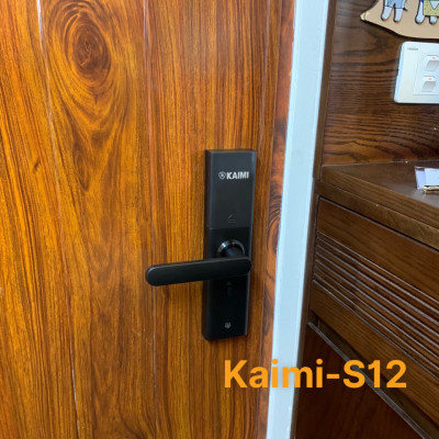 Khóa Vân Tay Kaimi S12- Viền Đen - Hàng Chính Hãng