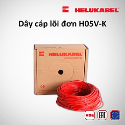Dây cáp lõi đơn HELUKABEL H05V-K | Hộp 100m
