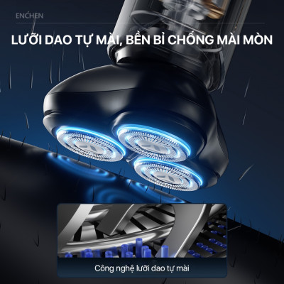 Máy Cạo Râu Enchen BlackStone8 Đầu cạo linh hoạt 3D Tốc độ nhanh, cạo sạch hơn - Hàng chính hãng