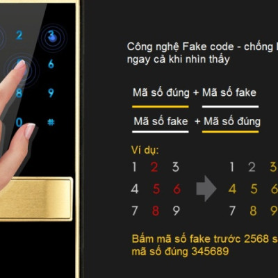 Khóa cửa điện tử Yale YDM4109 màu vàng