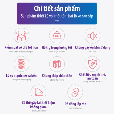 BG Sàn nhún lò xo cao cấp Trampoline 40 - 50 INCH Bật Nhảy Lò Xo Cho Trẻ Vui Chơi Phát Triển Vận Động An Toàn Cho Bé và Người Lớn- Hàng nhập khẩu