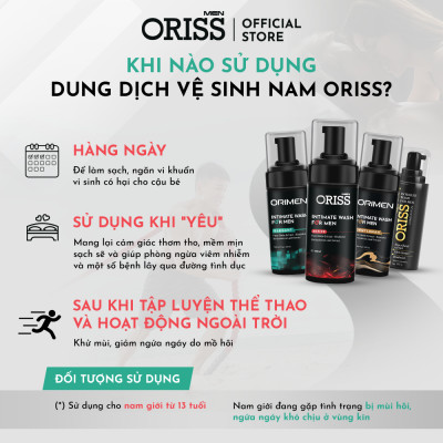 Dung Dịch Vệ Sinh Chuyên Biệt Dành Cho Nam Giới Dạng Bọt Oriss Men Gentlemen 120ml/chai