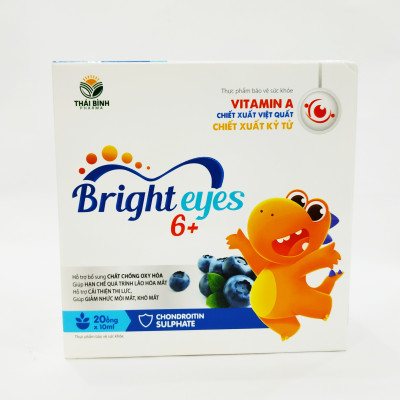 SIRO BỔ MẮT BRIGHT EYES 6+ BỔ SUNG VITAMIN A VÀ CÁC CHẤT CẦN THIẾT GIÚP TRẺ CÓ ĐÔI MẮT SÁNG KHỎE - GIẢM MỎI MẮT, KHÔ MẮT, MỜ MẮT – HẠN CHẾ CẬN THỊ - KHỎI LO CÁC BỆNH VỀ MẮT - HỘP 20 ỐNG NHỰA BẺ