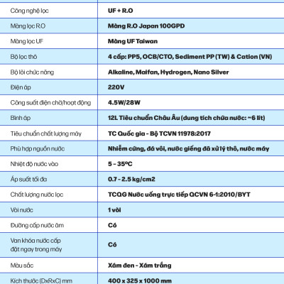 Máy Lọc Nước ROBOT Lux Pro 2410W-UR Chức Năng Lọc Tích Hợp R.O + UF - Hàng Chính Hãng