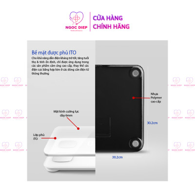 Cân sức khỏe điện tử thông minh OROMI iF2801A - Có chỉ số Inbody kết nối qua app (tặng kèm pin)
