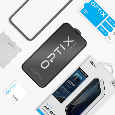 Kính Cường Lực UNIQ OPTIX ANTI REFLECTION Cho iPhone 16 Pro Max Được Phủ Lớp Chống Phản Chiếu Ánh Sáng Hàng Chính Hãng