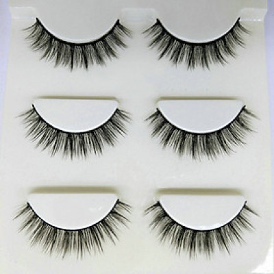 Lông mi giả lông chồn 3 Fashion Eyelashes 3 Faux-Cils 3D 1 bộ 3 cặp