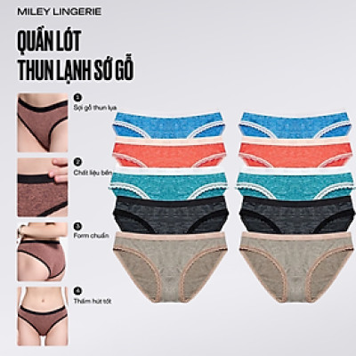 Combo 10 Quần Lót Cho Nữ Chất Liệu Sớ Gỗ Mềm Mại Viền Ren -  FWS