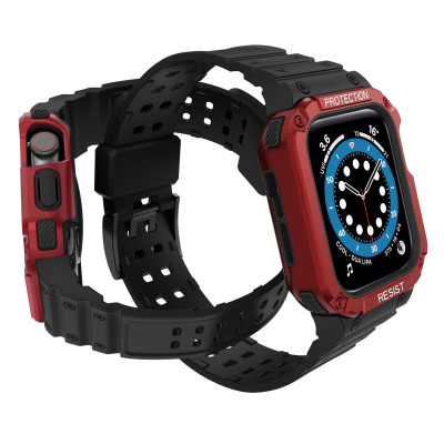 Ốp Case bảo vệ tích hợp dây đeo cho Apple Watch Series 4/5/6/SE/7/8/9/SE2 Size 40mm/41mm/44mm/45mm - Hàng Chính Hãng
