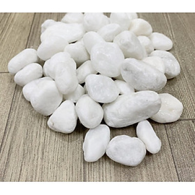 1kg sỏi trắng , đá trắng trang trí tiểu cảnh , cây cảnh , hồ cá