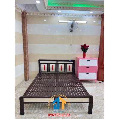 Giường Sắt Hộp Hoa Văn 1m2x2m - ĐẠI THÀNH