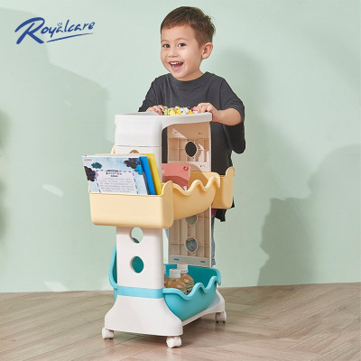 Kệ đựng đồ chơi có bánh xe cho bé 2/3/4 tầng RoyalCare B8106 hình gà con dễ thương