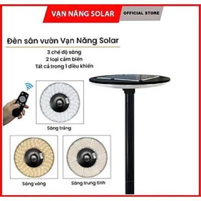 Đèn năng lượng mặt trời sân vườn UFO 3 màu kim cương