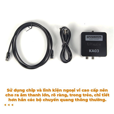 Bộ Chuyển Âm Thanh TV 4K Quang Optical Sang Audio AV Ra Amply + Cáp Optical (1m) HÀNG NHẬP KHẨU