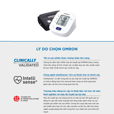 Máy Đo Huyết Áp Omron HEM-7142T1 Tự Động Phát Hiện Nhịp Tim Không Đều, Có Kết Nối Bluetooth