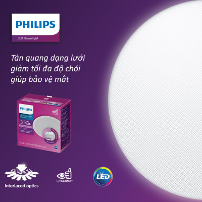Bộ Đèn PHILIPS LED Âm Trần MESON IO Thế Hệ Mới - 5W 7W 9W 13W