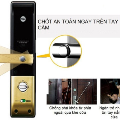 Khóa cửa điện tử Yale YDM4109 màu vàng