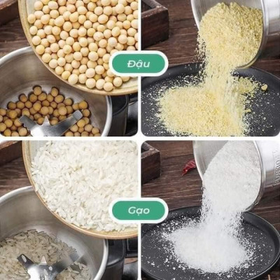 Máy Xay Hạt Khô, Máy Xay Cafe, Máy Xay Bột Khô Đa Năng Công Suất Lớn Với 8 Lưỡi Dao - Hàng Nhập Khẩu