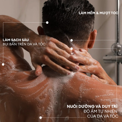 Combo 2 chai Sữa tắm gội 2 in 1 nuôi dưỡng tóc và làn da Men Stay Simplicity Hair and Body Advanced Adventurer 250ml