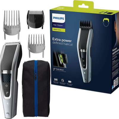 Tông Đơ Cắt Tóc PHILIPS HC5630/15 Series 500 - Nhập Khẩu Đức Lưỡi Dao Tự Mài, Lưỡi Dao Mài Đôi Cắt Nhanh Gấp 2 Lần Tông Đơ Thường - Hàng Nhập Khẩu