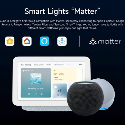 Đèn Yeelight Cube trang trí đa năng thông minh, nhiều hiệu ứng ánh sáng, gamesync, musicsyne, hỗ trợ matter/homekit