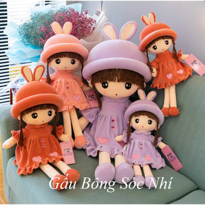 Gấu bông Búp Bê Váy Nhung Tim Hàng Cao Cấp Quà Tặng Dễ Thương Cho Bé