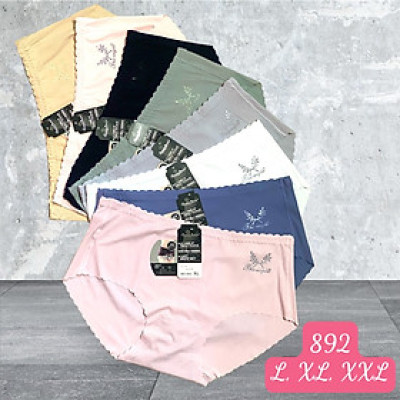 Combo 5 Quần Lót Nữ Su Tăm Trơn Không Viền Mỏng Nhẹ 892 – Co Giãn 4 Chiều, Thoáng Mát, Không Lộ Viền (Size L/XL/XXL)