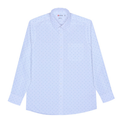 Áo sơ mi nam tay dài form suông Khatoco A1MD498T1-CNIN404-2508-D