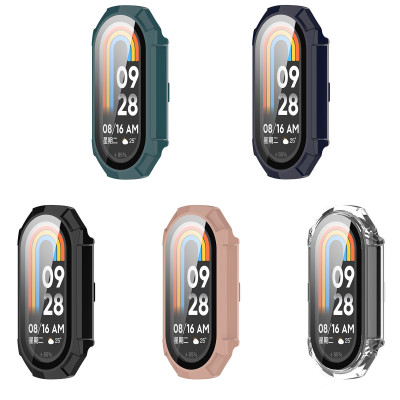 Ốp Case PC Mặt Kính Cường Lực chống va đập cho Xiaomi Mi Band 8 / Xiaomi Mi Band 9 - Hàng Chính Hãng