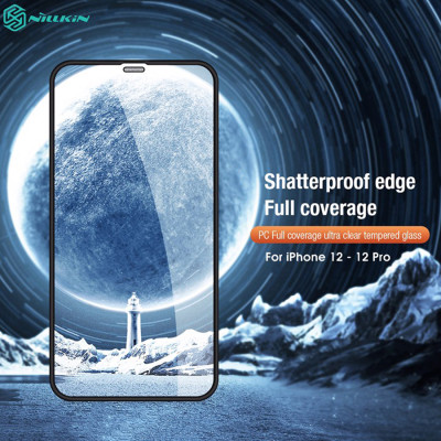 Kính Cường Lực Nillkin PC viền nổi chống trầy và chống va đập cạnh cho Iphone 12/12 Pro (6.1) - 12 Pro Max (6.7) - Hàng Chính Hãng
