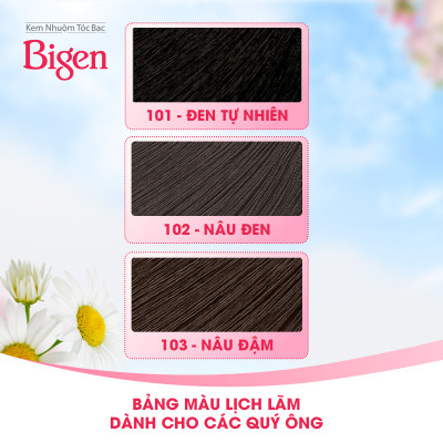 Thuốc nhuộm phủ bạc Bigen Men dành cho nam, nhuộm tóc bạc hoàn toàn, mùi dễ chịu, tiện lợi 80ml dạng kem