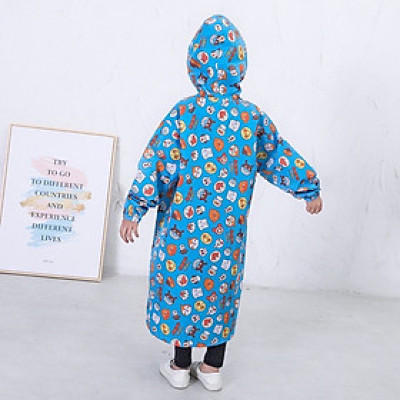 Áo mưa bít , áo đi mưa trùm kín cho các bé từ 7 - 10 tuổi , vải dù , chống thấm nước , họa tiết hoạt hình nhiều màu kèm túi đựng giao màu ngẫu nhiên