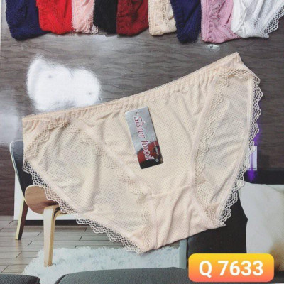 Combo 5 Quần Lót Nữ Thông Hơi Viền Ren 7633 – Mềm Mịn, Thoáng Khí, Đa Màu