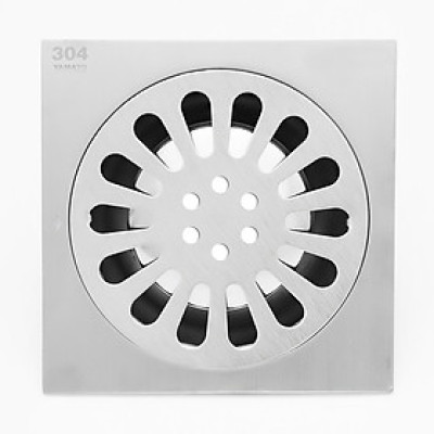 Phễu thoát sàn | hố ga thoát sàn Inox 304 Yamato HGI0321 | 12 x 12cm | ống thoát phi Ø 70 - 100