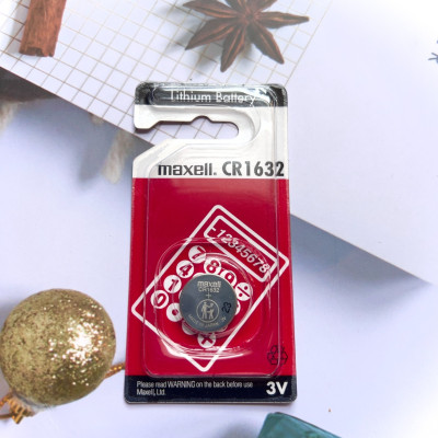 Vỉ 1 viên pin chính hãng Maxell CR1632 Nhật Bản