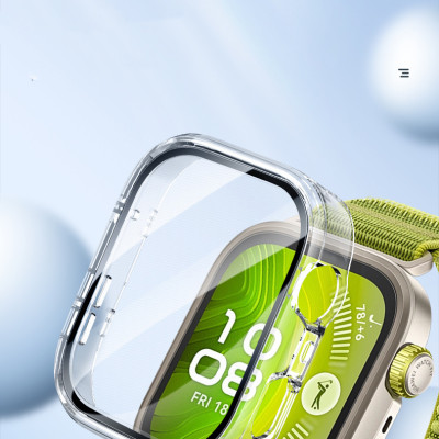 Ốp Case PC Mặt Kính Cường Lực chống va đập cho Huawei Watch Fit 4 / Huawei Watch Fit 4 Pro - Hàng Chính Hãng