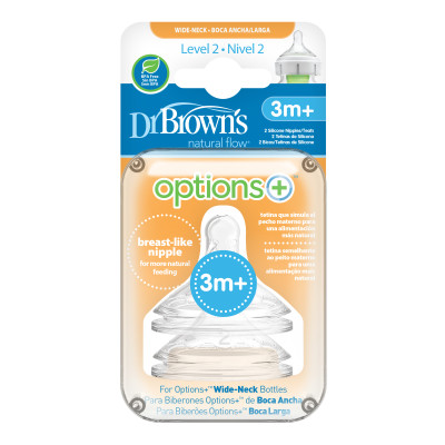 Hộp 2 núm ty thay thế bình sữa Dr.Brown